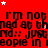 Red background with repeated black text and scattered white stars, showing no visible animation changes.