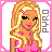 A 4x3 contact sheet of pixel art frames showing a blonde cartoon woman in pink clothing holding an orange basketball, with text phrases appearing across the frames.