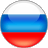 Static circular icon displaying the Russian flag's horizontal tricolor bands on a gray background with pixelated edges and subtle gradient effects.