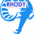 Blue cartoon ram head with white stripes, showing three distinct text overlays and a gray rectangle in the bottom-right corner.
