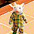 A pixelated animated contact sheet showing a cartoon animal character in motion on the left and green text logo on the right.