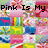 Pixelated of colorful square icons with overlaid text reading 'Pink Is My THING' in black block letters