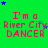 Green background with pink text reading 'I'm a River City DANCER' and scattered blue stars in various positions across the frame.
