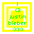 Yellow square icon with green text and symbols, featuring layered white borders around central elements.