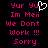 Pixelated text in pink on black background with a white heart symbol replacing the 'o' in 'Yur Yu', repeated twice side-by-side.