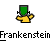 Pixelated static icon of a Frankenstein-like character with green head and yellow body on gray background, below which is the text "Frankenstein" in blocky font.