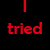 A static contact sheet of six frames showing red pixelated text on a black background, with no visible animation or character elements.