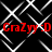 Red text "CraZyy :D" repeated twice on a black background with white geometric lines forming a pattern