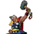 Six pixelated superhero figures arranged in two on a gray background, each with distinct costumes and poses