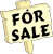 Six wooden 'FOR SALE' signs arranged in a , with three signs displaying 'SOLD' overlays in red text on white rectangles