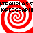 Four red and white spiral patterns arranged in a with black text repeating 'KIRANPLASS' and 'CHOREOGRAPH' above and below the spirals