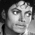 Black-and-white pixelated portrait of a person with dark hair on the left, adjacent to pink blocky text reading REST IN PEACE MICHAEL on black background.
