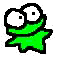 Green cartoon character with large white eyes and black pupils, shown in six poses above red text reading 'Call Me' on a white background.