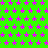 A static image of a bright green background covered with evenly spaced pink stars, with a solid gray rectangle in the bottom right corner.