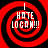 Four identical red and black spiral patterns with white text reading "I HATE LOGON!!!" arranged in a on a solid black background
