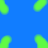 Blue background with repeating green X-shaped symbols and scattered yellow 'Jish' text fragments in a pixelated style.