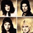 Blue background with yellow text and four pixelated celebrity headshots arranged in a , each paired with a name below