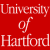 A contact sheet of 11 animated frames showing a red and white University of Hartford logo animation with repeated text elements.