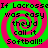 Green and pink spiral background with black pixelated text reading "If Lacrosse was easy they'd call it Softball!!" repeated in four quadrants.