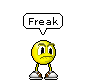 Yellow circular character with white shoes and brown accents on feet, displaying multiple facial expressions including neutral, smiling, and surprised while standing against gray background.