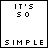 Pixel art animation showing 'IT'S 50' text above a heart symbol that evolves from simple lines to solid pink, with 'SIMPLE' text below.