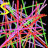 Animated icon with yellow text 'Shan' on a black background, overlaid by colorful diagonal lines in red, green, purple, and orange.