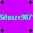 Static image with bright purple background, black plus signs scattered , and repeated cyan text 'Silvaze987' in two horizontal