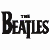 Static pixelated logo featuring "THE BEATLES" text in bold black lettering with gray anti-aliasing on white background.