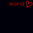 Red pixelated text 'maria' appears twice on a black background, with the left instance accompanied by a red heart symbol.