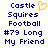Two side-by-side pixelated text display identical blue lettering with a yellow heart symbol on the left