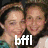 Four distinct group photos of people with 'bff' text overlaid, each in a separate quadrant of a