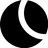 Black and white pixelated icon with three curved black segments separated by two thin white gaps on a light gray background.