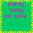 Green background with yellow pixelated border, pink text reading 'party zday be here' in four quadrants.