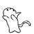 Black-and-white line drawing of a cartoon cat in multiple poses across a , including standing, jumping, and stretching positions