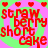 A 48x48 pixel animated buddy icon featuring a repeating pattern of red text on a green and pink background with heart symbols, displayed as a contact sheet of three frames showing identical content.