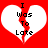 Red background with two white heart shapes, each split by a red diagonal line and containing black text reading "I Was To Late".