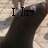 A pixelated image shows a dark shape with text reading "I" on the left and "se" on the right against a light background.