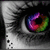 Pixelated close-up of a character's eyes with rainbow-colored irises and grayscale skin, featuring the word 'Unique' in pink text at the bottom right.