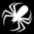 White spider-shaped icon with blurred motion effect above text reading 'COLI' on black background.