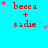 identical red text 'becca + sadie' on a cyan background with scattered pink and blue stars, showing animation changes in star positions across frames