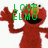 Red puppet character with raised arms and open mouth, green text overlay reading 'LOVE ELM0' on left and 'SAVE ELM0' on right.