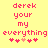 Pixelated text on yellow background with pink hearts, showing animation change in heart positions.