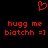Red pixelated heart symbol above two identical lines of red text on black background.