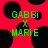 Red background with black circular shapes and green text reading 'GABBi' above a small X symbol and 'MARiE' below it.