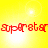 Red pixelated text 'superstar' repeats across a bright yellow background with white light effects.