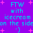 Pixelated text and symbols on a purple background with pink stars, showing repeated phrases and emoticons in cyan and pink.