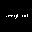 Static image with repeated text 'veryloud' in white pixelated font on black background, partially cropped at bottom right.