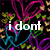 Animated icon with text "i dont like you" over colorful hearts and butterflies, transitioning to "i love you" with green hearts and blue heart outlines.