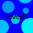 Blue background with light blue circles and four instances of 'Lewes B1' text in black pixelated font.