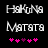 Pixelated text 'Hakuna Matata' with pink and purple puzzle-piece icons below, displayed in two side-by-side on black background